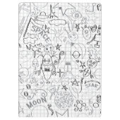 Porte-bloc Bateau-fusée Robot Personnalisé Et Lune Alien (Dos)