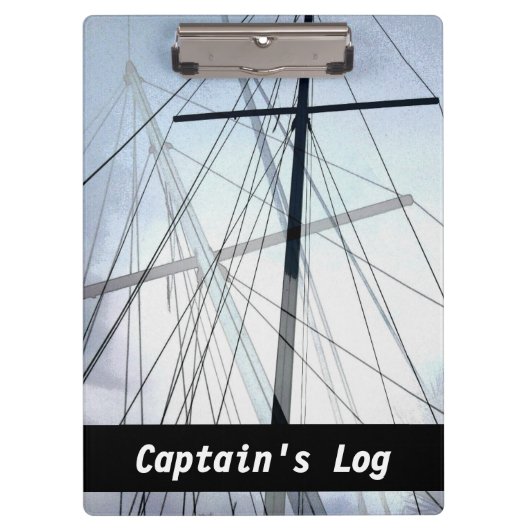 Porte-bloc Bateaux nautiques Masts Capitaine Log (Devant)