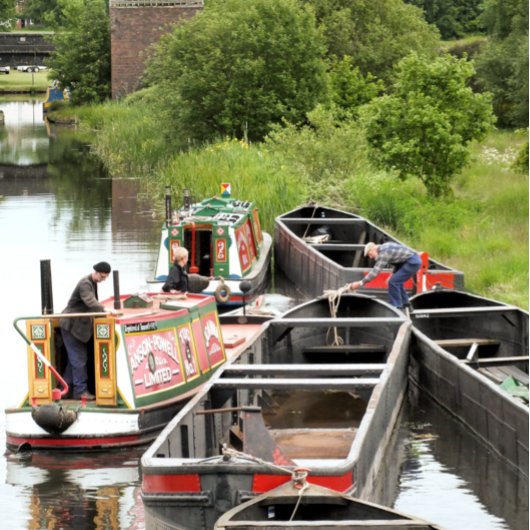 PORTE-BLOC BATEAUX SUR LE CANAL