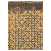 Porte-bloc Batik Earthy Grain de Café Élégant Rustique Rugueu (Dos)