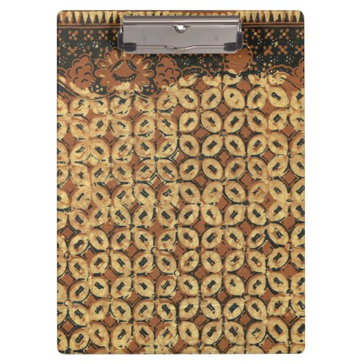 Porte-bloc Batik Earthy Grain de Café Élégant Rustique Rugueu (Devant)