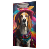 Porte-bloc Beagle dans un Casquette plumé (Gauche)