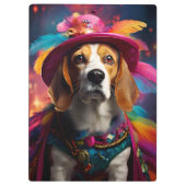 Porte-bloc Beagle dans un Casquette plumé (Dos)