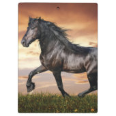 Porte-bloc Beau Cheval Noir (Dos)