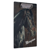 Porte-bloc Beau Cheval Noir Personnalisé (Swatch)