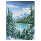 Porte-bloc Beau Hiver Sky Mountain Lake (Dos)