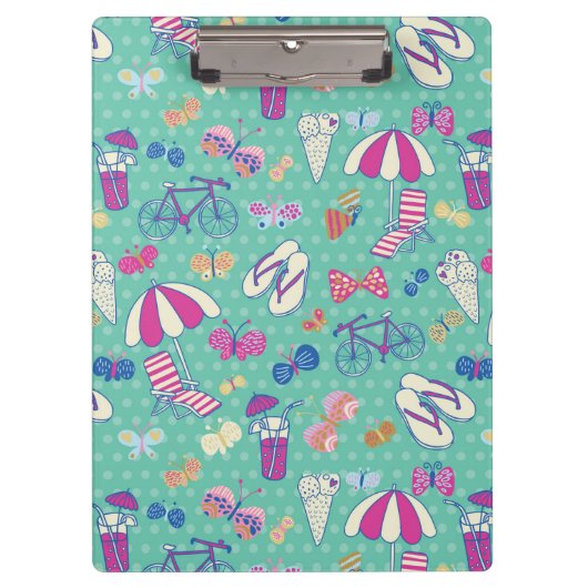 Porte-bloc Beau motif avec des éléments d'été (Devant)