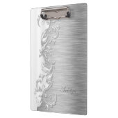 Porte-bloc Beau Porte - bloc de design blanc et argenté (Gauche)