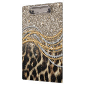 Porte-bloc Beau Poster de animal tendance Leopard Faux (Gauche)
