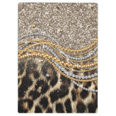 Porte-bloc Beau Poster de animal tendance Leopard Faux (Dos)