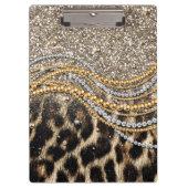 Porte-bloc Beau Poster de animal tendance Leopard Faux (Devant)