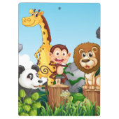 Porte-bloc Beaucoup de mignons animaux dans la forêt (Dos)