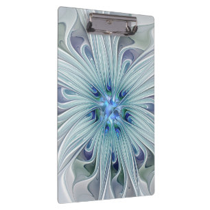 Porte-bloc Beauté florale Abstraite moderne Blue Pastel Flowe