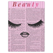 Porte-bloc Beauty Aesthetic Pink Clipboard for Work & School (Dos)