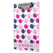 Porte-bloc Beaux Baleines, Motif De Baleines, Votre Nom (Gauche)