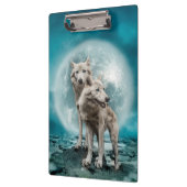 Porte-bloc Beaux Loups blancs (Gauche)