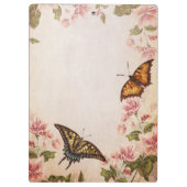 Porte-bloc Beaux Papillons & Fleur Vintage (Dos)