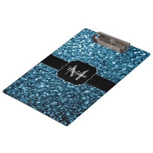 Porte-bloc Bébé bleu clair faux parties scintillant scintille