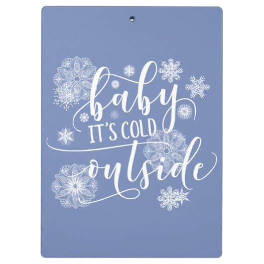 Porte-bloc Bébé c'est froid dehors Noël (Dos)