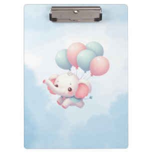 Porte-bloc bébé éléphant avec ballons