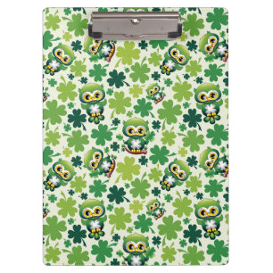 Porte-bloc Bébé Hibou Mignon St Patrick Dessin Animé