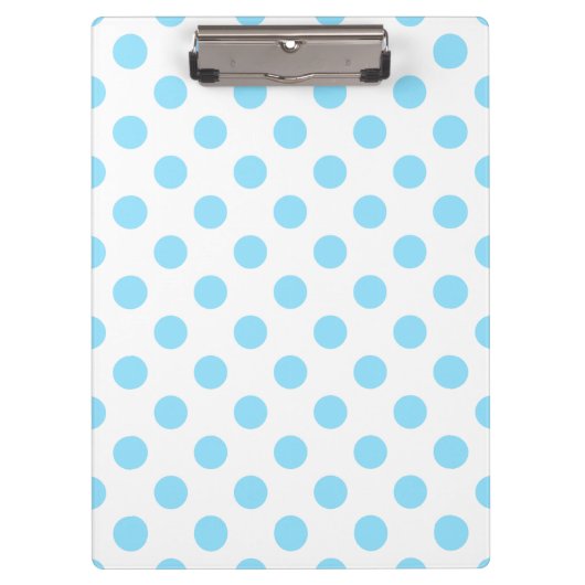 Porte-bloc Bébé pois bleu et blanc (Devant)