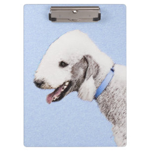 Porte-bloc Bedlington Terrier Peinture - Art Chien original