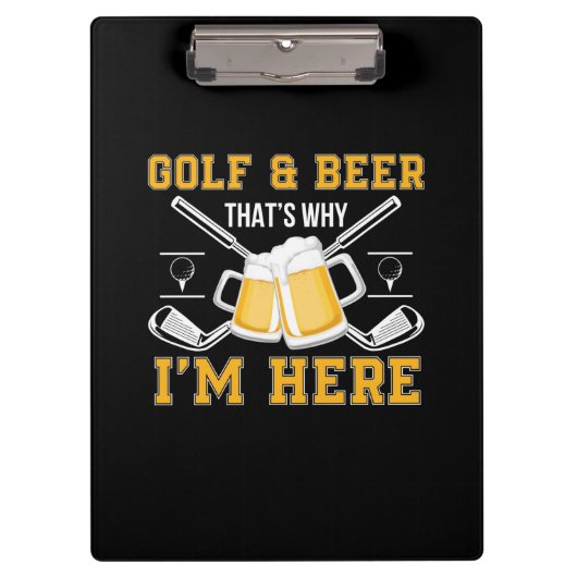 Porte-bloc Beer Drinker Golf And Beer Birthday (Devant)