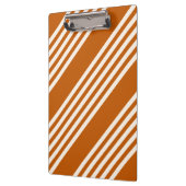 Porte-bloc Beige et orange brûlé cinq rayures motif (Gauche)