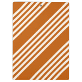 Porte-bloc Beige et orange brûlé cinq rayures motif (Dos)