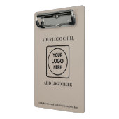 Porte-bloc Beige Sand Custom Logo Mini clipboard (Angle2)