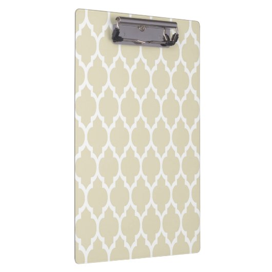 Porte-bloc Beige White Moroccan Quatrefoil Pattern #4 (Swatch)