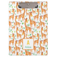 Belle aquarelle Giraffe Animal Personnalisé