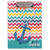 Porte-bloc Belle fausse parties scintillant ancre nautique in (Devant)