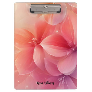Porte-bloc Belle Fleur rose romantique