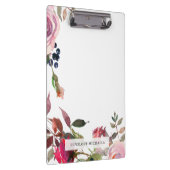 Porte-bloc Belle frontière florale et nom (Swatch)
