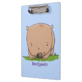 Porte-bloc Belle illustration de dessin animé de bébé wombat (Gauche)
