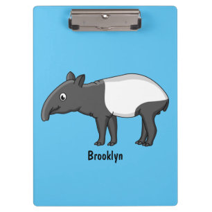 Porte-bloc Belle illustration de tapir de dessin animé