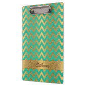 Porte-bloc Belle parties scintillant en faux or du chevron zi (Gauche)