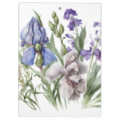 Porte-bloc Belles fleurs violettes et cadre pourpre (Dos)