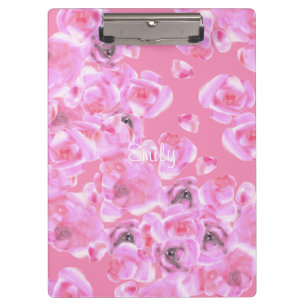 Porte-bloc Belles roses roses flottantes personnalisées
