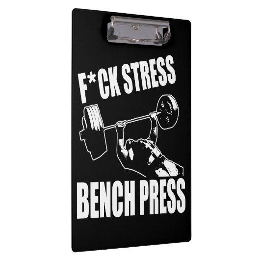 Porte-bloc BENCH PRESS, F*CK STRESS - Exercice Motivational (Swatch)