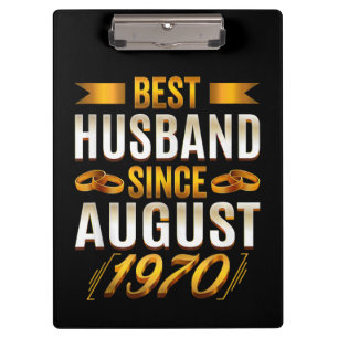 Porte-bloc Best Husband Since August 1970 Funny Anniversary