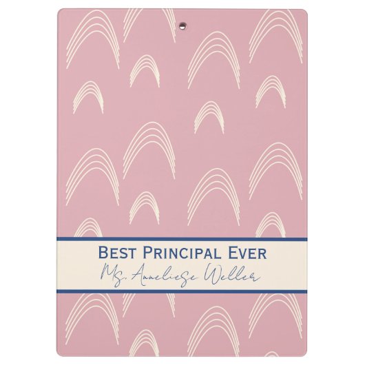 Porte-bloc Best Principal Ever Personalized Boho Rainbow (Dos)