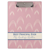 Porte-bloc Best Principal Ever Personalized Boho Rainbow (Devant)