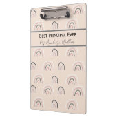 Porte-bloc Best Principal Ever Personalized Boho Rainbow (Gauche)