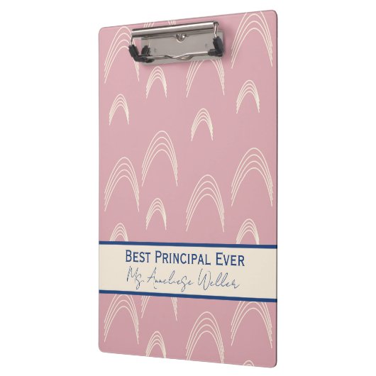 Porte-bloc Best Principal Ever Personalized Boho Rainbow (Gauche)