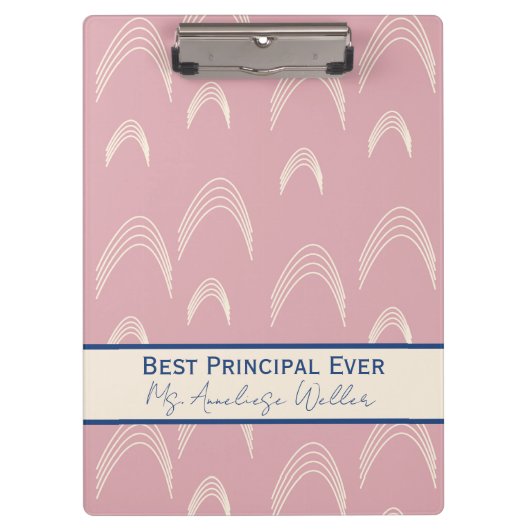 Porte-bloc Best Principal Ever Personalized Boho Rainbow (Devant)