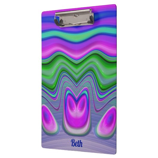 Porte-bloc BETH ~ 3D ! Rose, Violet, Vert, Bleu (Gauche)