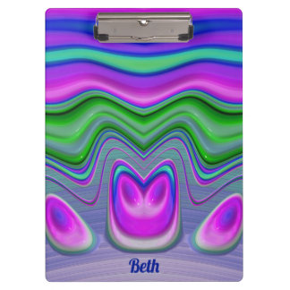 Porte-bloc BETH ~ 3D ! Rose, Violet, Vert, Bleu